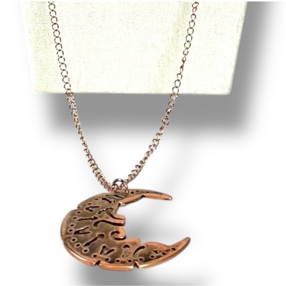 NWT Free People Ariana Ost Crescent Moon Pendant Bohemian Witchy Grunge - Picture 1 of 7